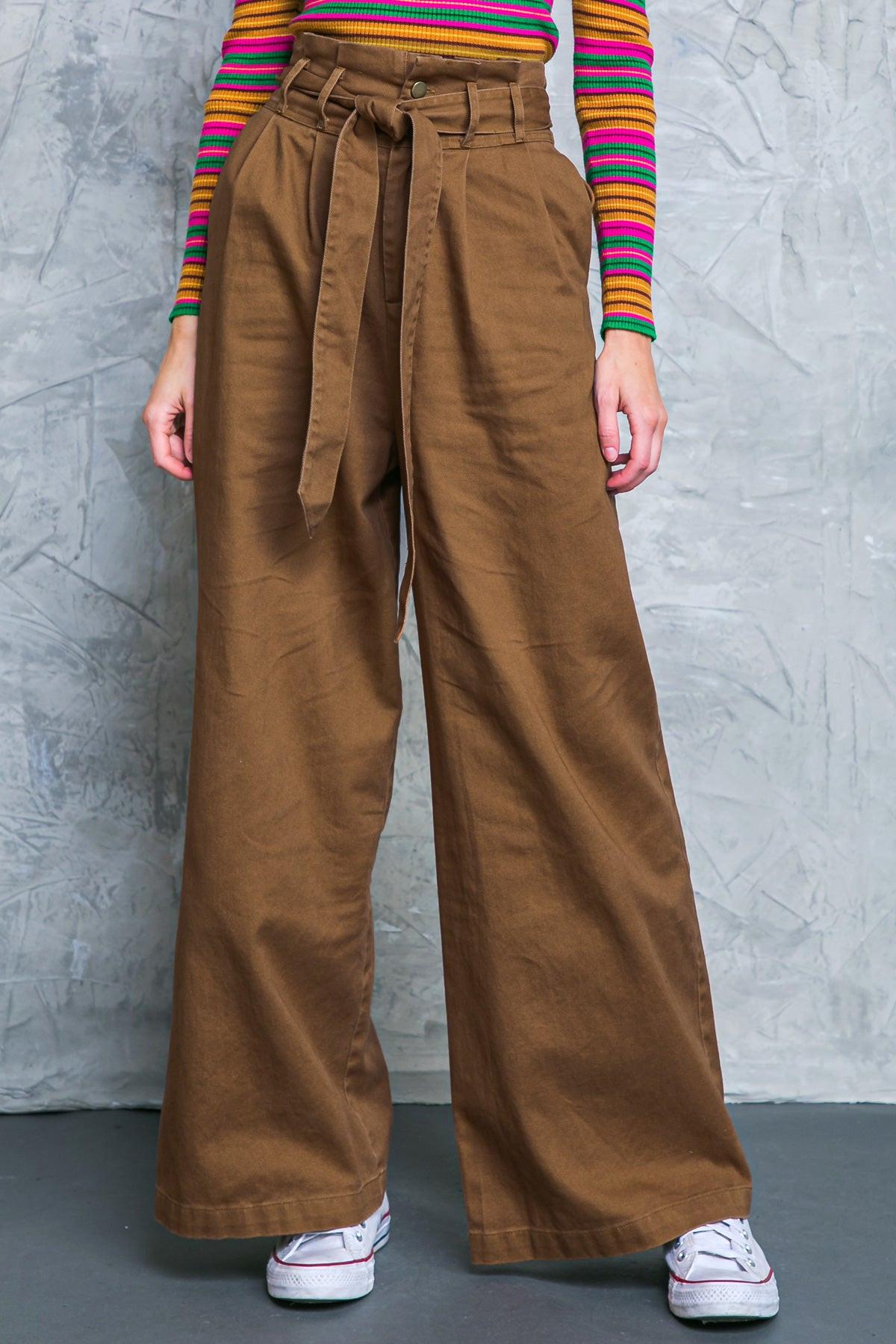 Big Moment Twill Pants in OLIVE view 4 (bottom)