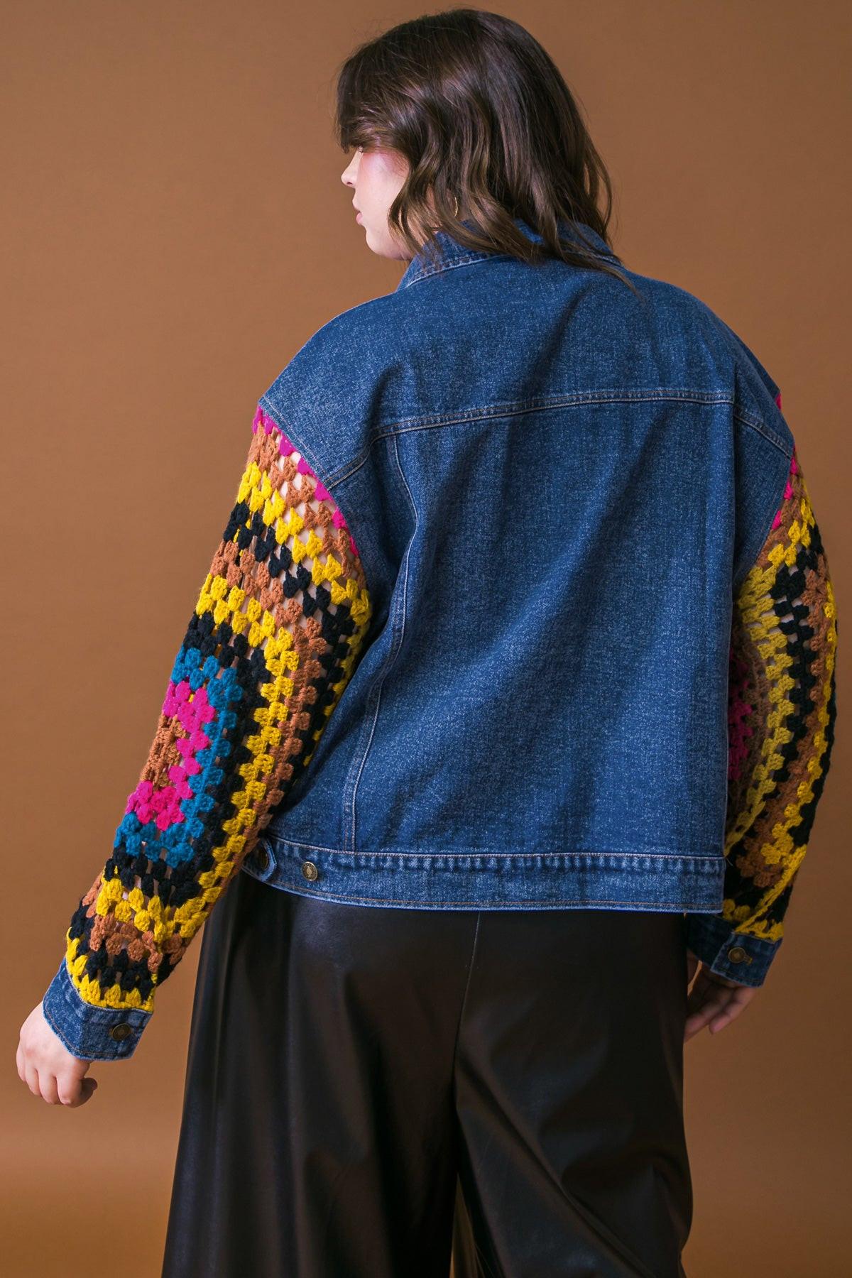 Festival Weave Washed Denim Jacket | view 9 | Flying Tomato | us.meeeshop