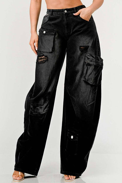Black Taylor Washed Distressed Jean in Small - Black Jeans Taylor Swift (bottom)