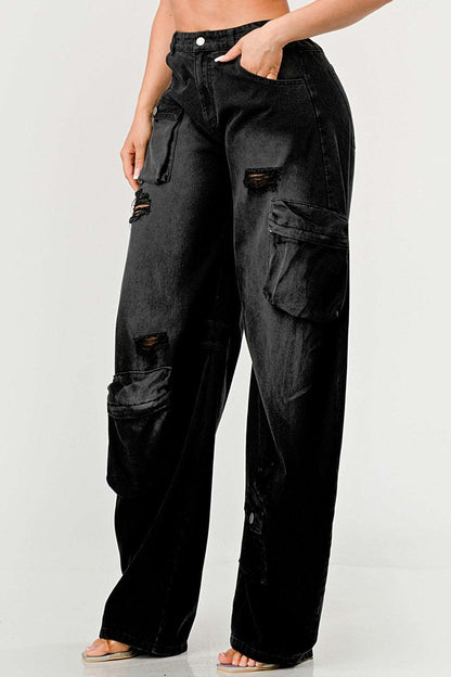 Black Taylor Washed Distressed Jean view 5 - Black Jeans Taylor Swift (bottom)