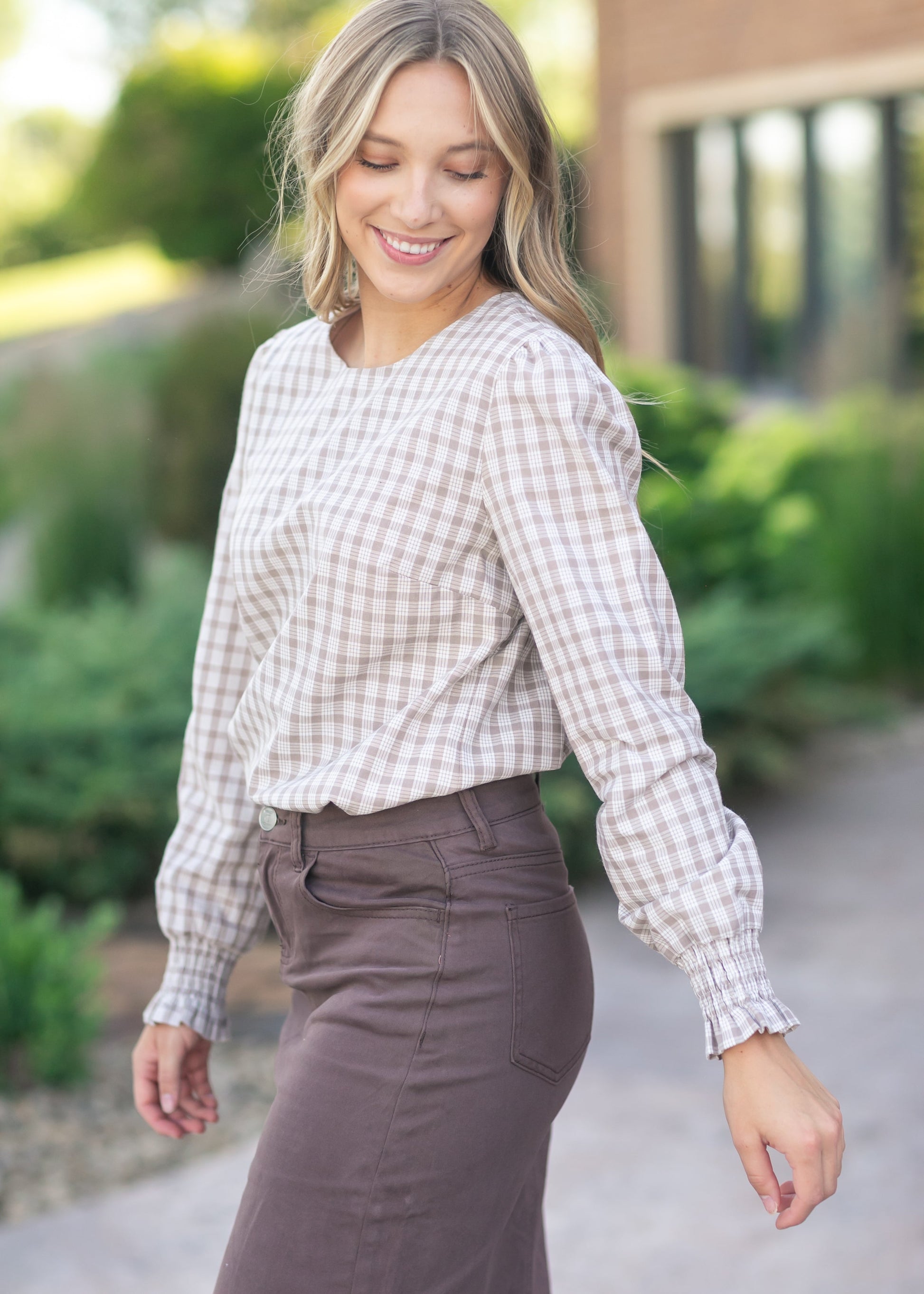 Blake Cinched Sleeve Blouse in Black view 10 - Black Cinched Blouse (top)