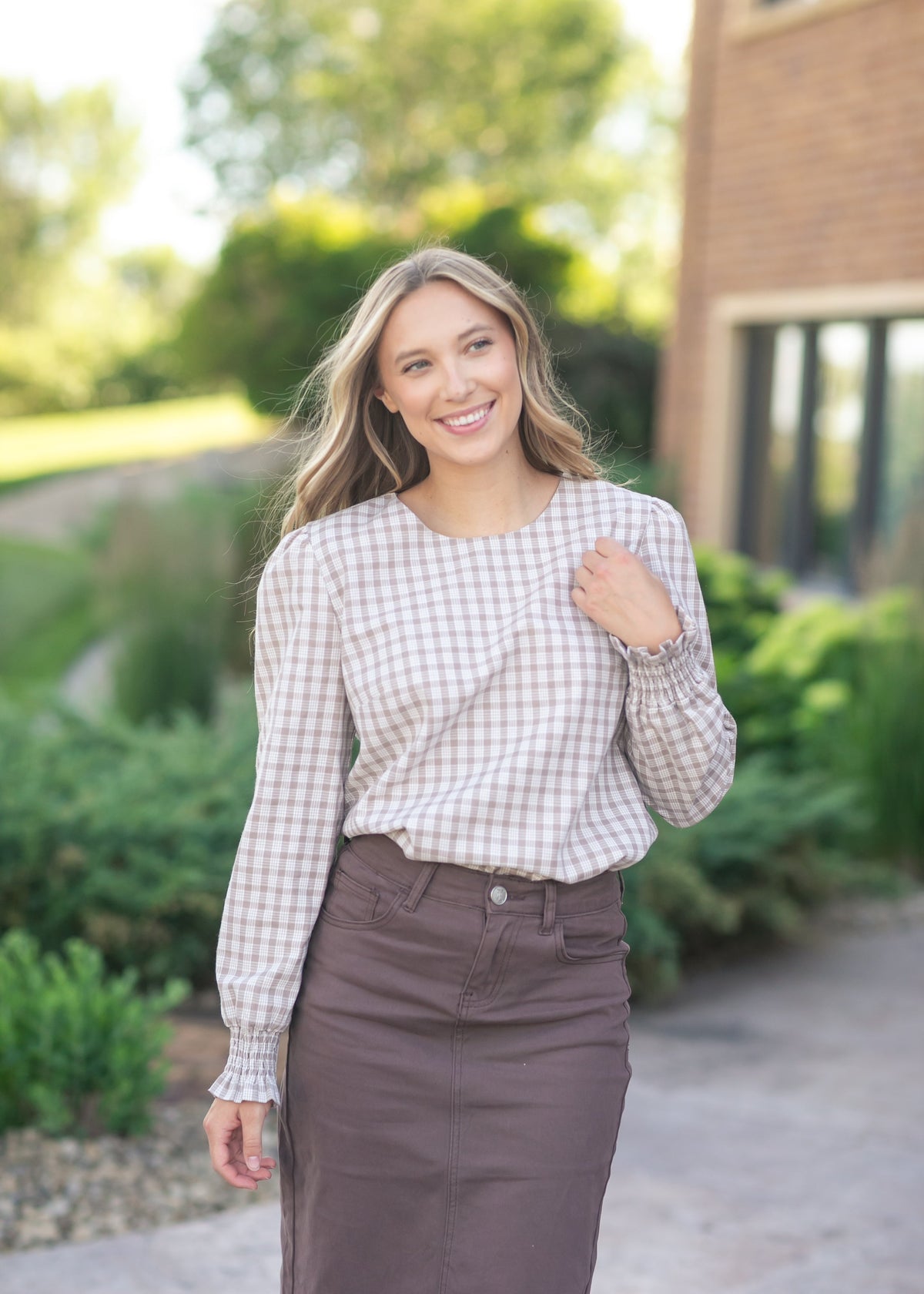 Blake Cinched Sleeve Blouse in Black view 9 - Black Cinched Blouse (top)