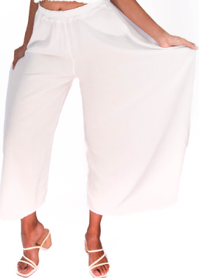 Blanche Pants - 100% Cotton Gauze in Rose/ Size OSFM view 18 (bottom)
