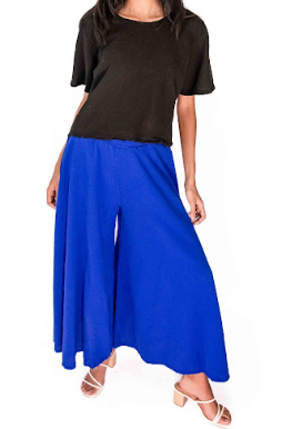 Blanche Pants - 100% Cotton Gauze in Sangria/ Size OSFM view 22 (bottom)