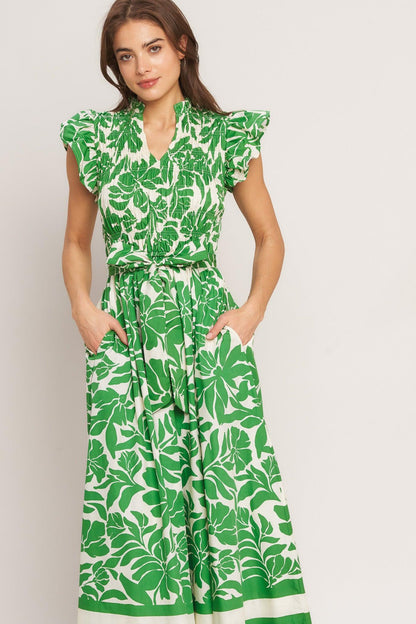 bloom energy woven Bloom Energy Woven Midi Dress view 4 (dress) - shop at us.meeeshop