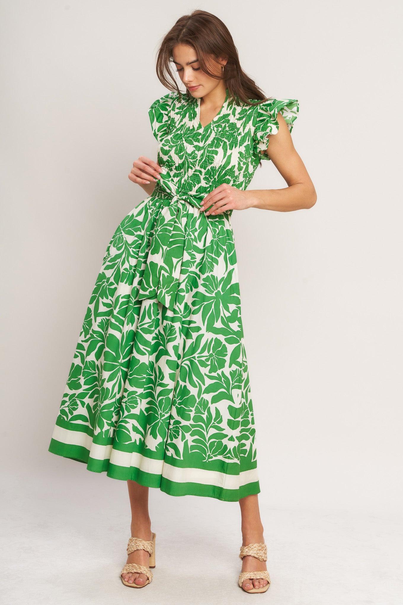 bloom energy woven Bloom Energy Woven Midi Dress view 5 (dress) - shop at us.meeeshop
