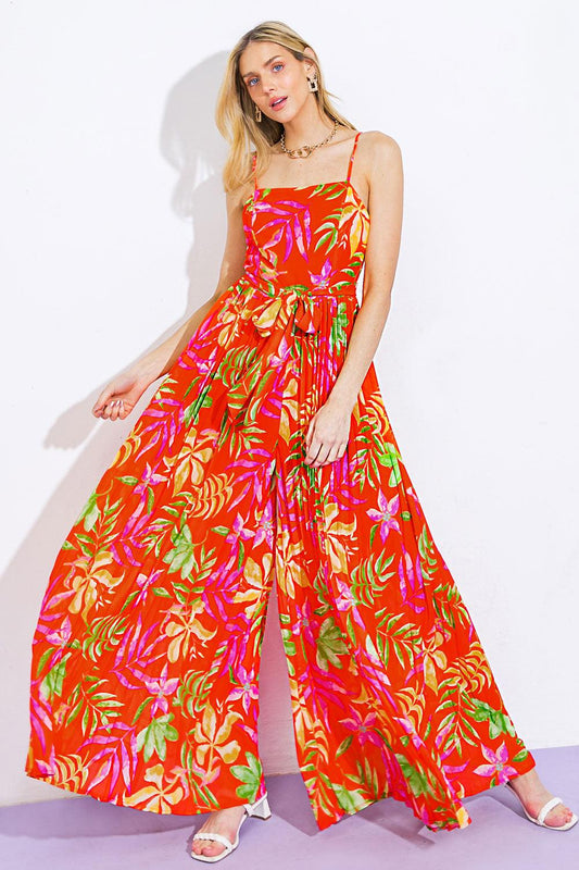 Blossoming with Joy Woven Jumpsuit in BLACK (one-piece)