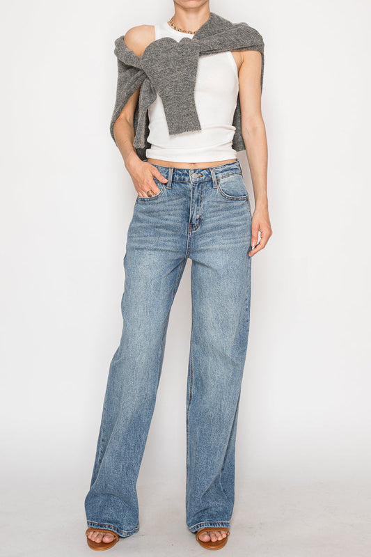Blue by Artemis Slim Ultra High Rise 90's Straight Jeans in 1 (24) - High-Waisted - Blue Artemis Pants (bottom)