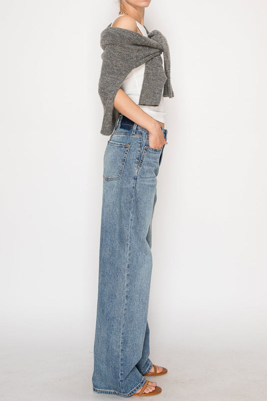 Blue by Artemis Slim Ultra High Rise 90's Straight Jeans in 3 (25) view 2 - High-Waisted - Blue Artemis Pants (bottom)