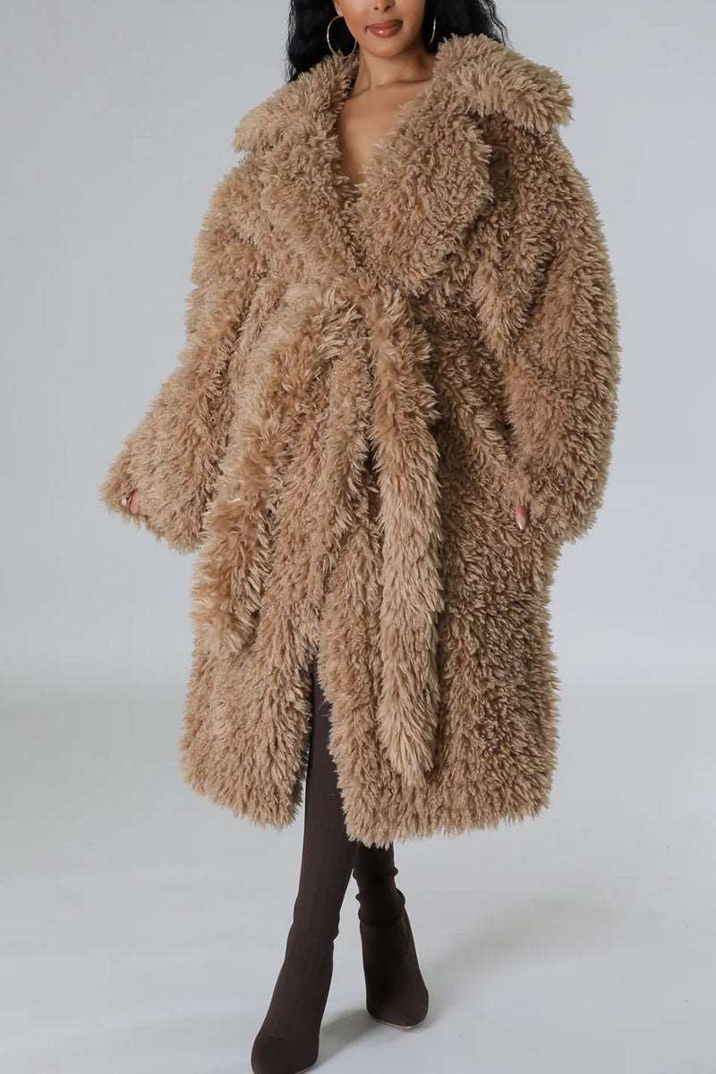 Blush Snowfall Fur Winter Heavy Jacket view 5 - Fall Wardrobe Essential (layer)