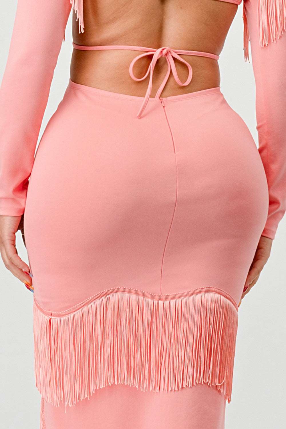 Blush Tassel Temptation Dress view 10 - Blush Fringe Dress
