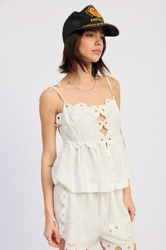 Blythe Top in Off-White view 2 - Blythe Top Pattern