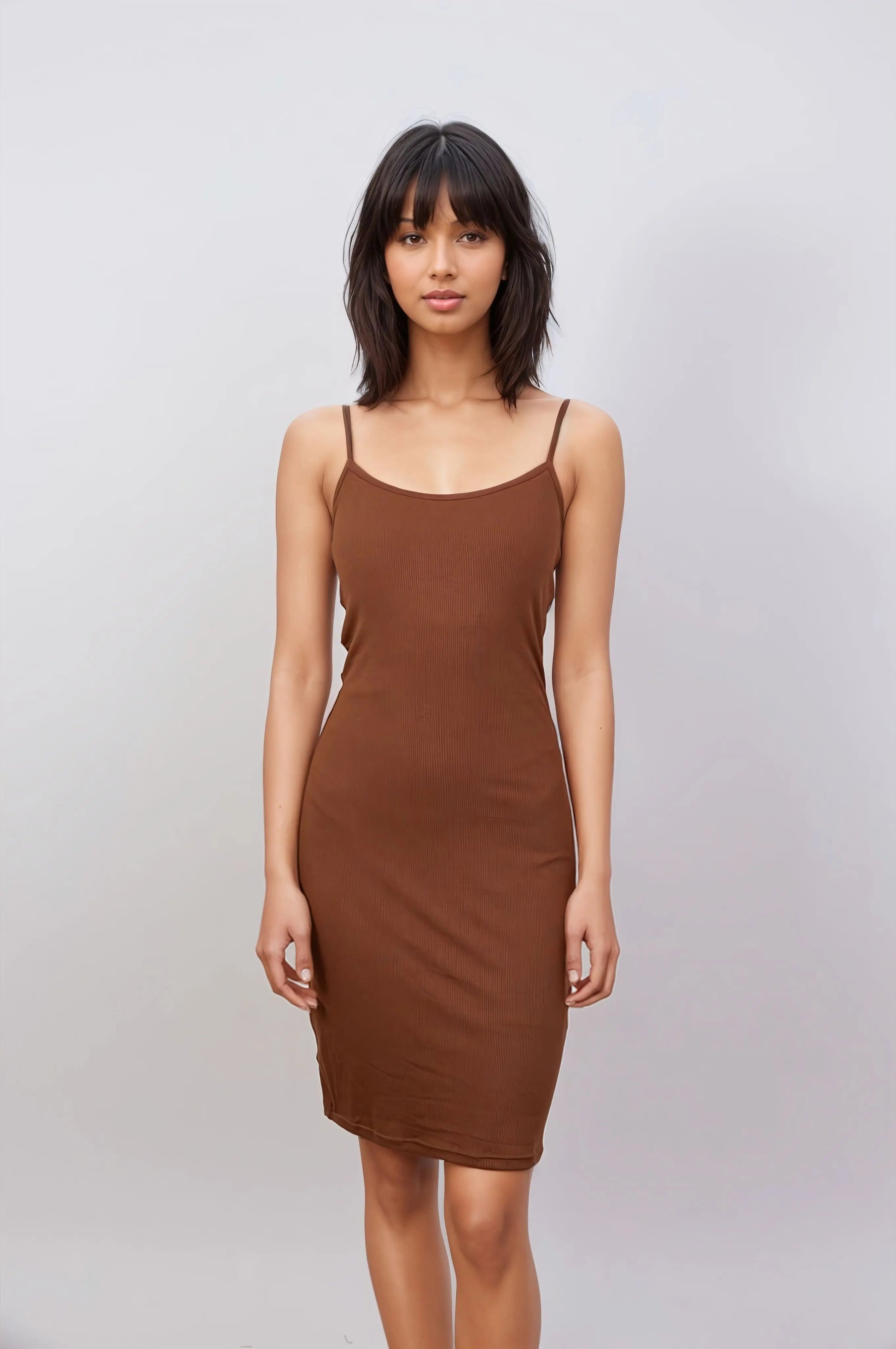 Boho Clothing and Accessories 2-in-1 Shapewear Dress – Double Layer Tummy Control in Medium view 3 - Curvy Fit