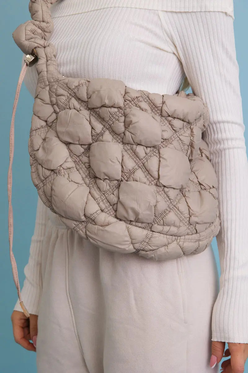 Boho Clothing and Accessories Carry All Quilted Puffer Crossbody Bag 👜 view 7 - Boho Style - Boho Style Crossbody Bags