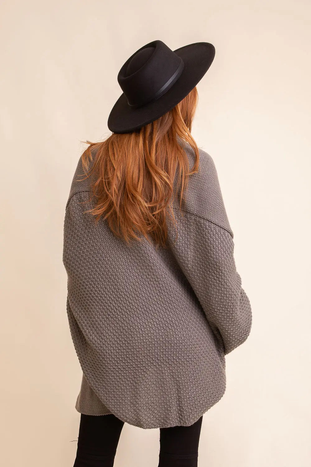 Boho Clothing and Accessories Cozy Chic Bat Wing Bliss Knit Cardigan Top view 9 - Boho Style - Boho Style Cardigan