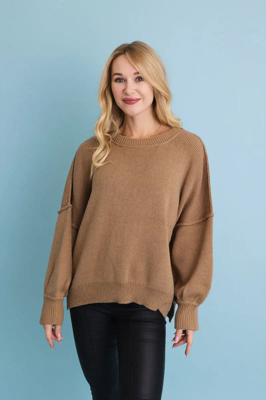Boho Clothing and Accessories Cozy Mood Oversized Pullover Sweater in One Size - Relaxed Fit - Cozy Pullover Sweatshirt