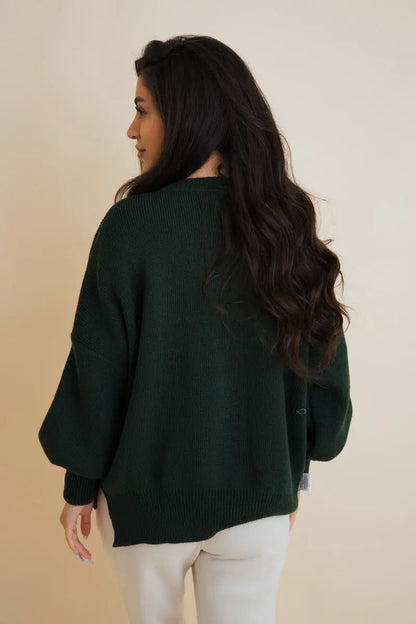 Boho Clothing and Accessories Effortlessly Cozy Oversized Sweater view 5 - Relaxed Fit - Boho Style Sweaters (top)