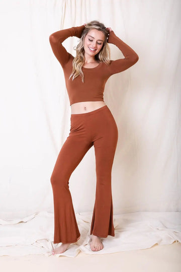 Boho Clothing and Accessories Flared Lounge Pants in Small - Boho Style - Boho Style Pants (bottom)