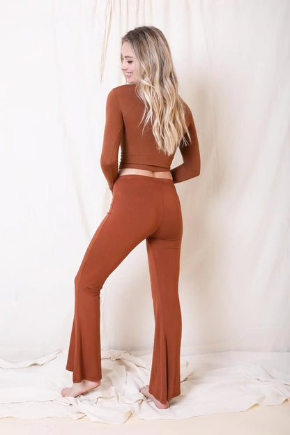 Boho Clothing and Accessories Flared Lounge Pants in Small view 2 - Boho Style - Boho Style Pants (bottom)