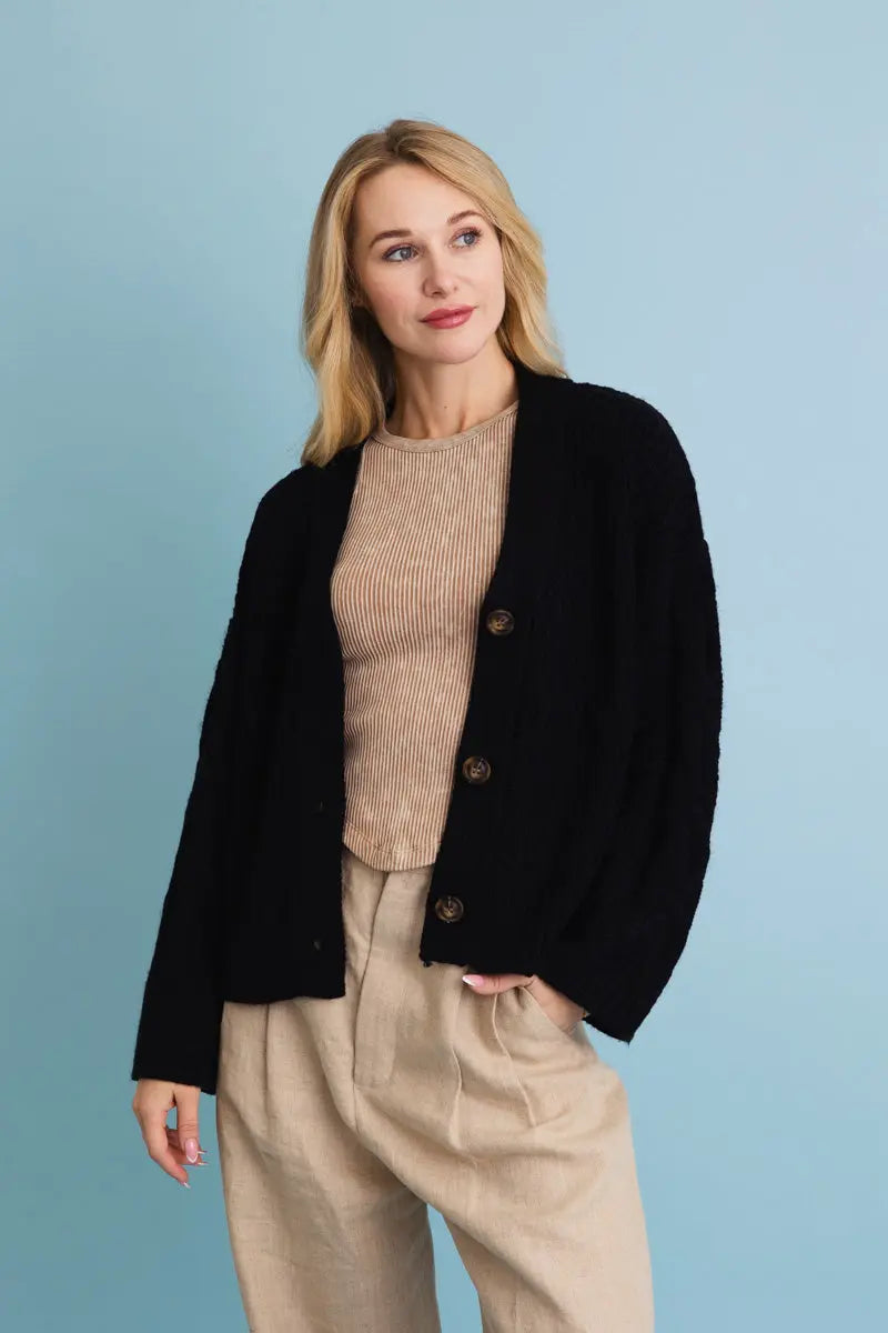 Boho Clothing and Accessories Harvest Hug Cardigan – Soft, Stylish, and Snug 🧶 in XS/S view 3 - Boho Style (top)