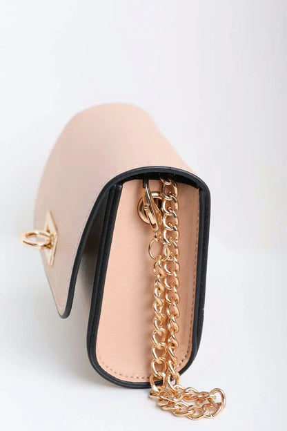 Boho Clothing and Accessories Mini Faux Leather Belt Bag – Chic with Gold Link Chain view 13 - Boho Style - Boho Style Bag