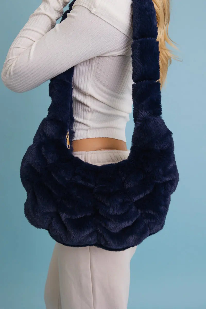 Boho Clothing and Accessories Plush Cloud Knit Cross Body Bag ☁️ view 11 - Boho Style - Cloud Plush Bag Charm