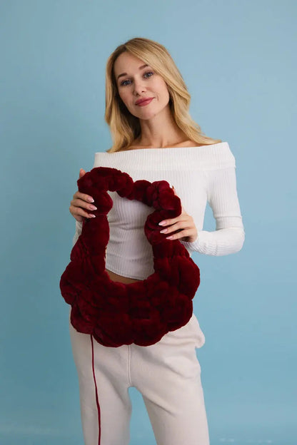 Boho Clothing and Accessories Plush Cloud Knit Cross Body Bag ☁️ view 13 - Boho Style - Cloud Plush Bag Charm