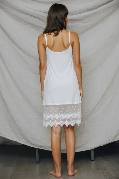 Boho Clothing and Accessories Polkadot Lace Slip Dress in Medium view 5 - Boho Style - Pol Dress