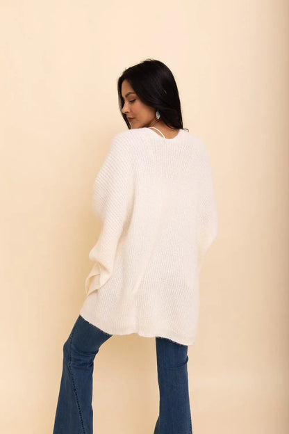 Boho Clothing and Accessories Relax & Chill Autumn Nights Boucle Cardigan Top view 11 - Boho Style - Boho Style Cardigan