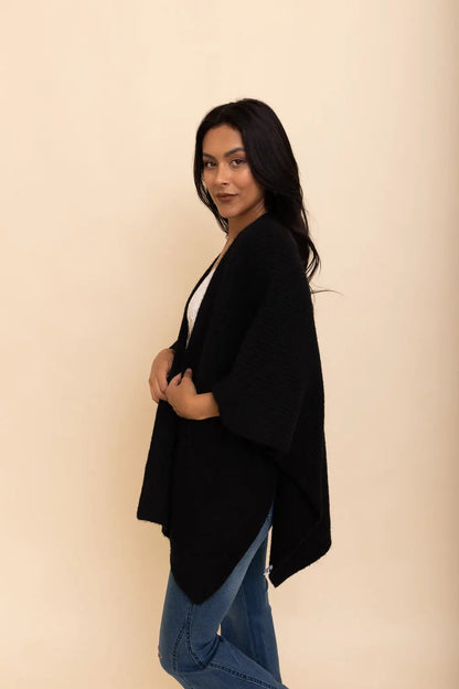 Boho Clothing and Accessories Relax & Chill Autumn Nights Boucle Cardigan Top view 6 - Boho Style - Boho Style Cardigan