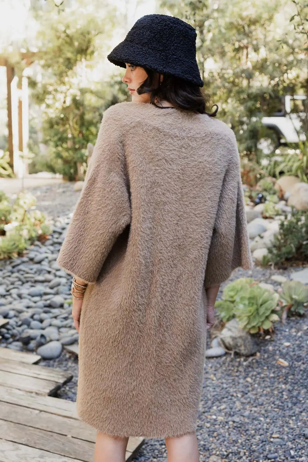 Boho Clothing and Accessories Ultra-soft Luxe Mohair Knit Cardigan Top in One Size view 2 - Boho Style - Boho Style Cardigan
