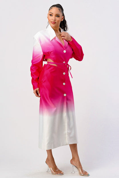 Bold and Beautiful: Ombre Trench Dress view 4 - Bold & Beautiful Dress