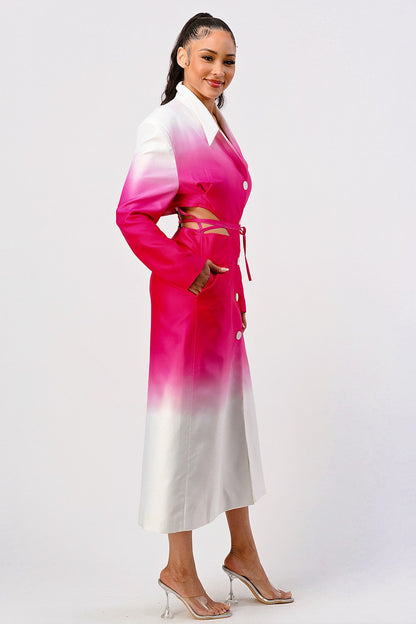 Bold and Beautiful: Ombre Trench Dress view 5 - Bold & Beautiful Dress
