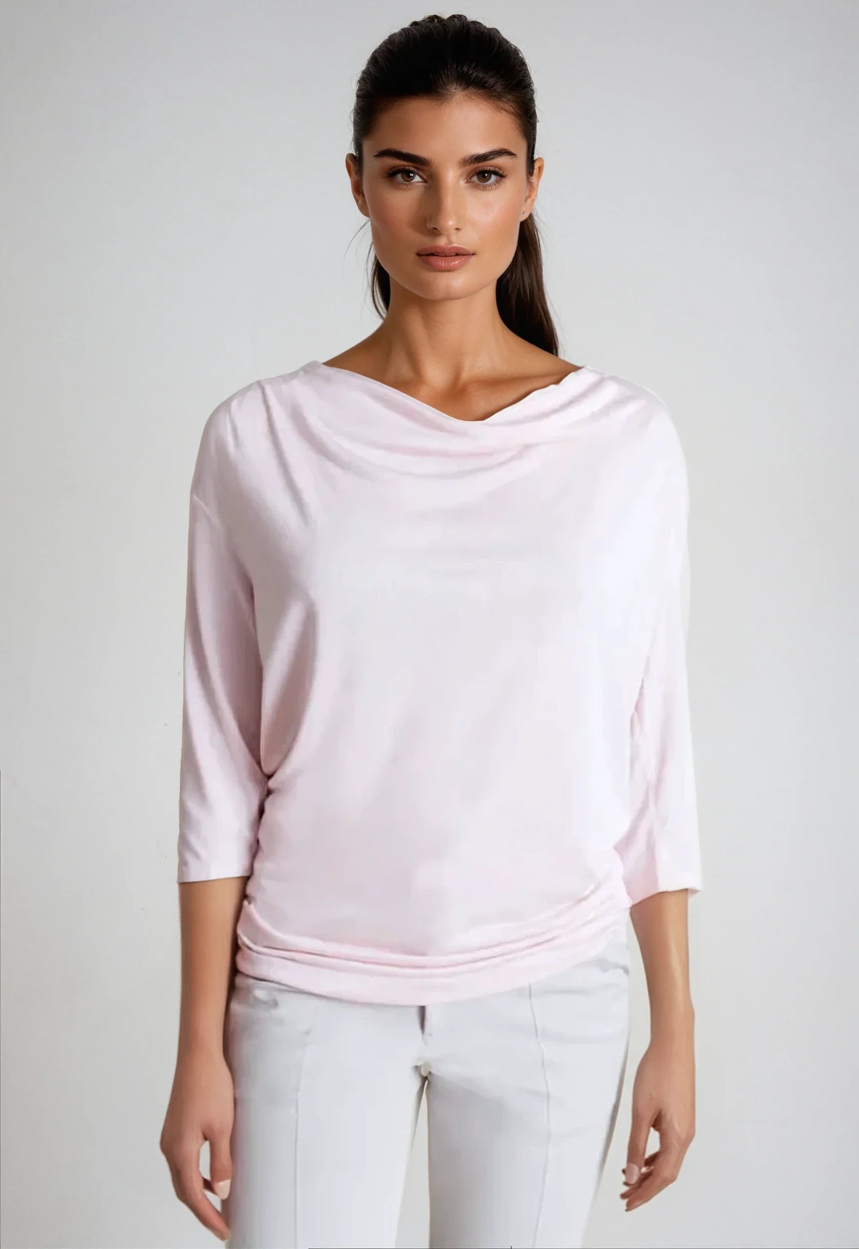 Bon Voyage Travel Tee - Blush Pink in Blush Pink - Bon Voyage Black Pink (top)