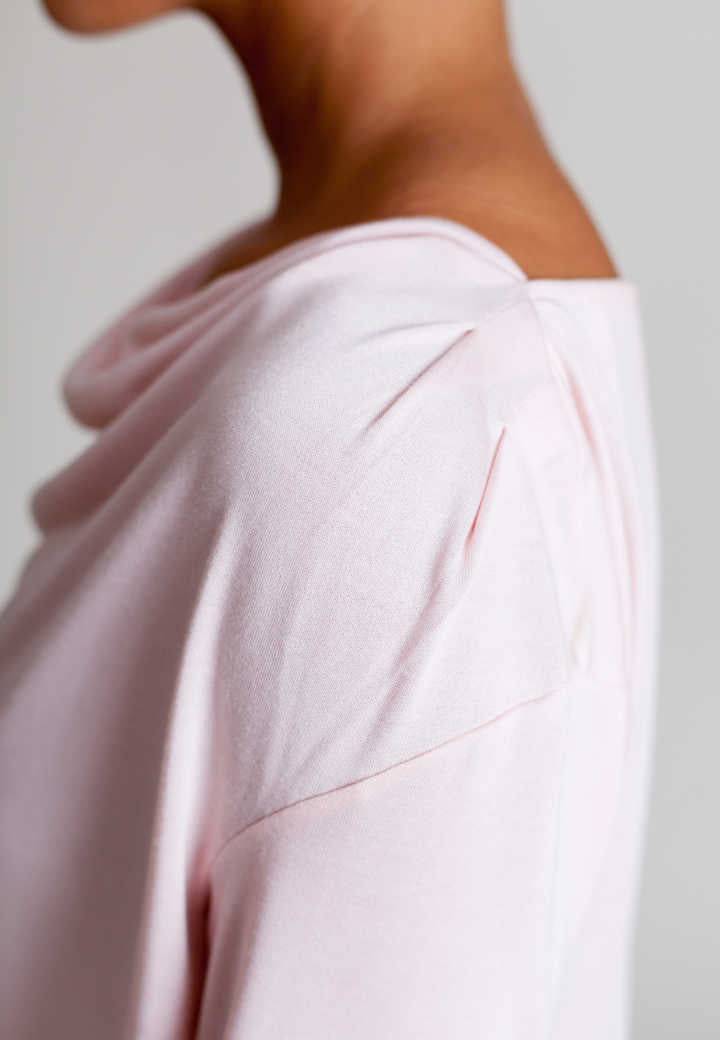 Bon Voyage Travel Tee - Blush Pink in Blush Pink view 3 - Bon Voyage Black Pink (top)