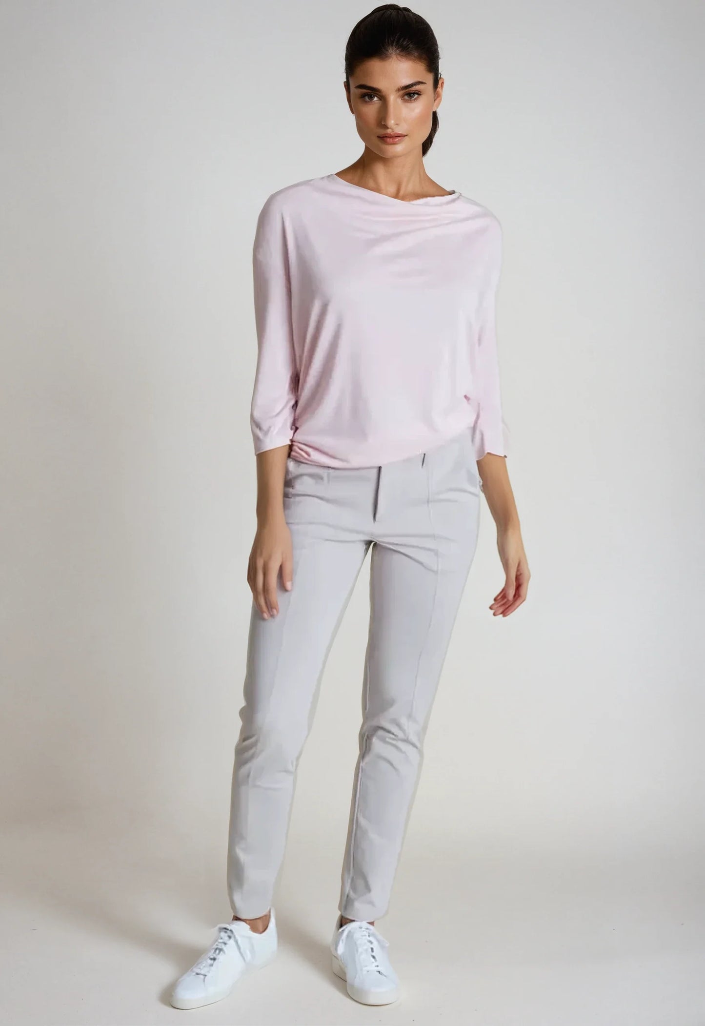 Bon Voyage Travel Tee - Blush Pink in Blush Pink view 4 - Bon Voyage Black Pink (top)