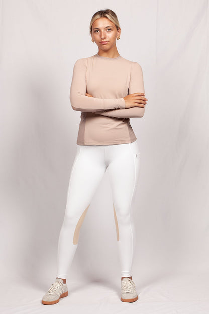 Botori Equestrian Kate Riding Tights in Navy/Black view 5 (bottom)