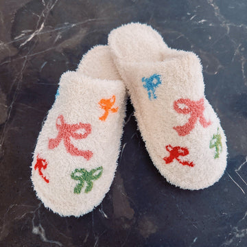 Bow Field Cozy Lounge Slipper - MeeeShop Women's Fashion