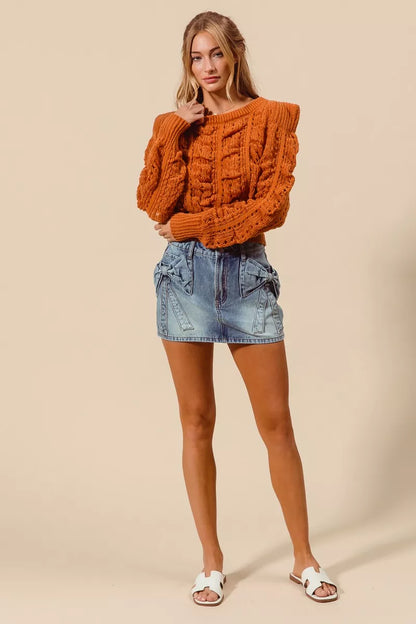 bow knot pocket So Me Bow Knot Pocket Denim Mini Skirt view 9 (skirt) - shop at us.meeeshop