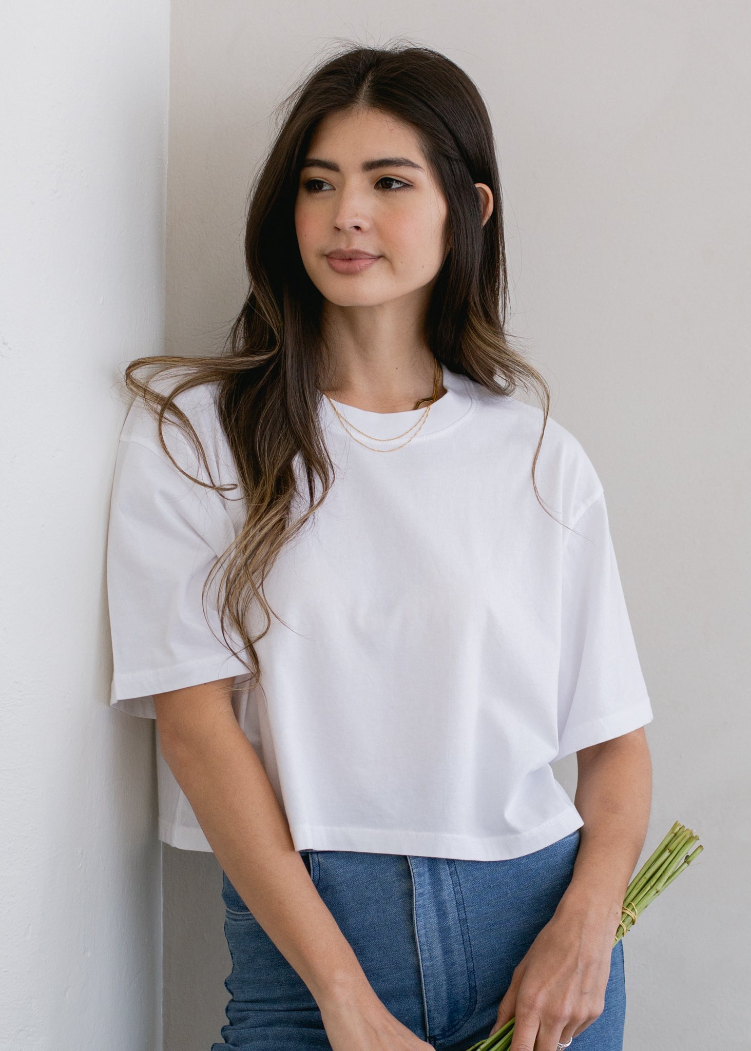 Boxy Crop Tee in XS view 3 - Boxy Crop Tee Womens (top)
