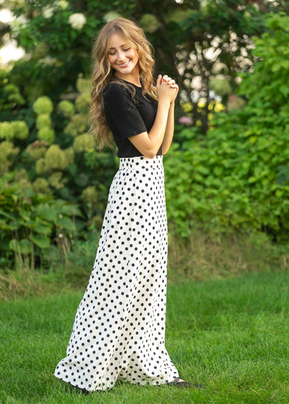 Braylyn Polka Dot Maxi Skirt in 3XL view 8 - Pol Brand Skirt (dress)