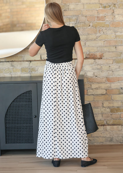 Braylyn Polka Dot Maxi Skirt in M view 3 - Pol Brand Skirt (dress)