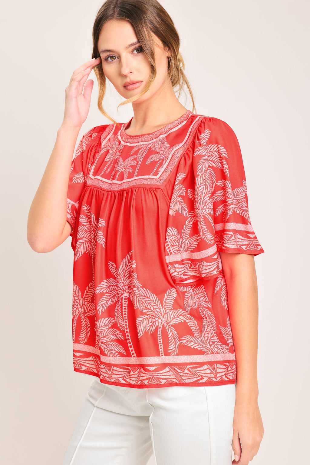 Breeze Story Woven Top view 9 (top) - woven top, story woven top - shop at us.meeeshop