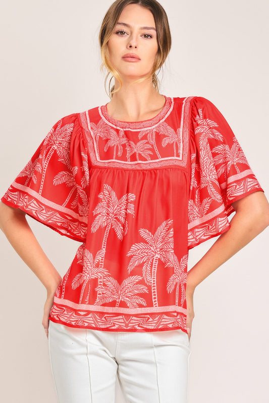 Breeze Story Woven Top in IVORY view 2