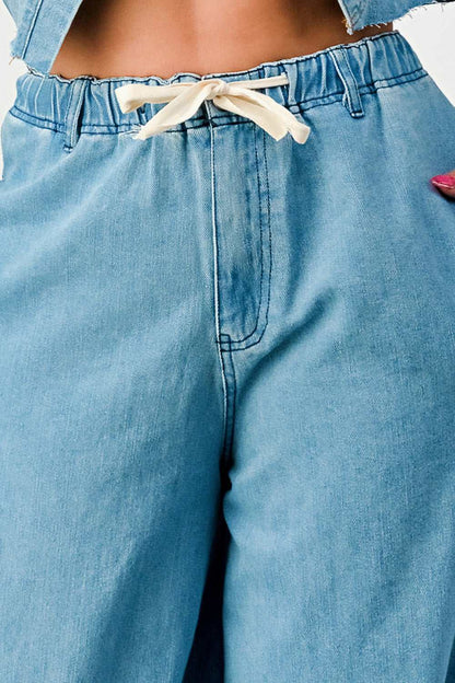 Breezy Blue Denim Palazzos - MeeeShop Women's Fashion