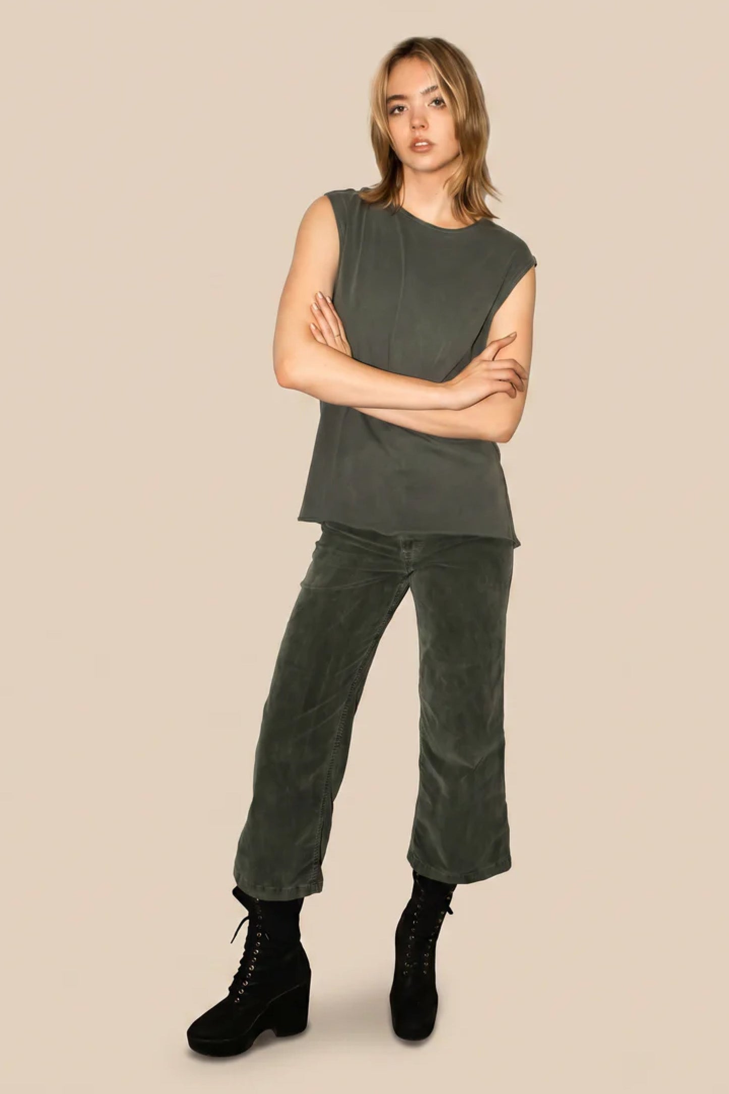 Breezy Tank - Vintage Black in XS (top)