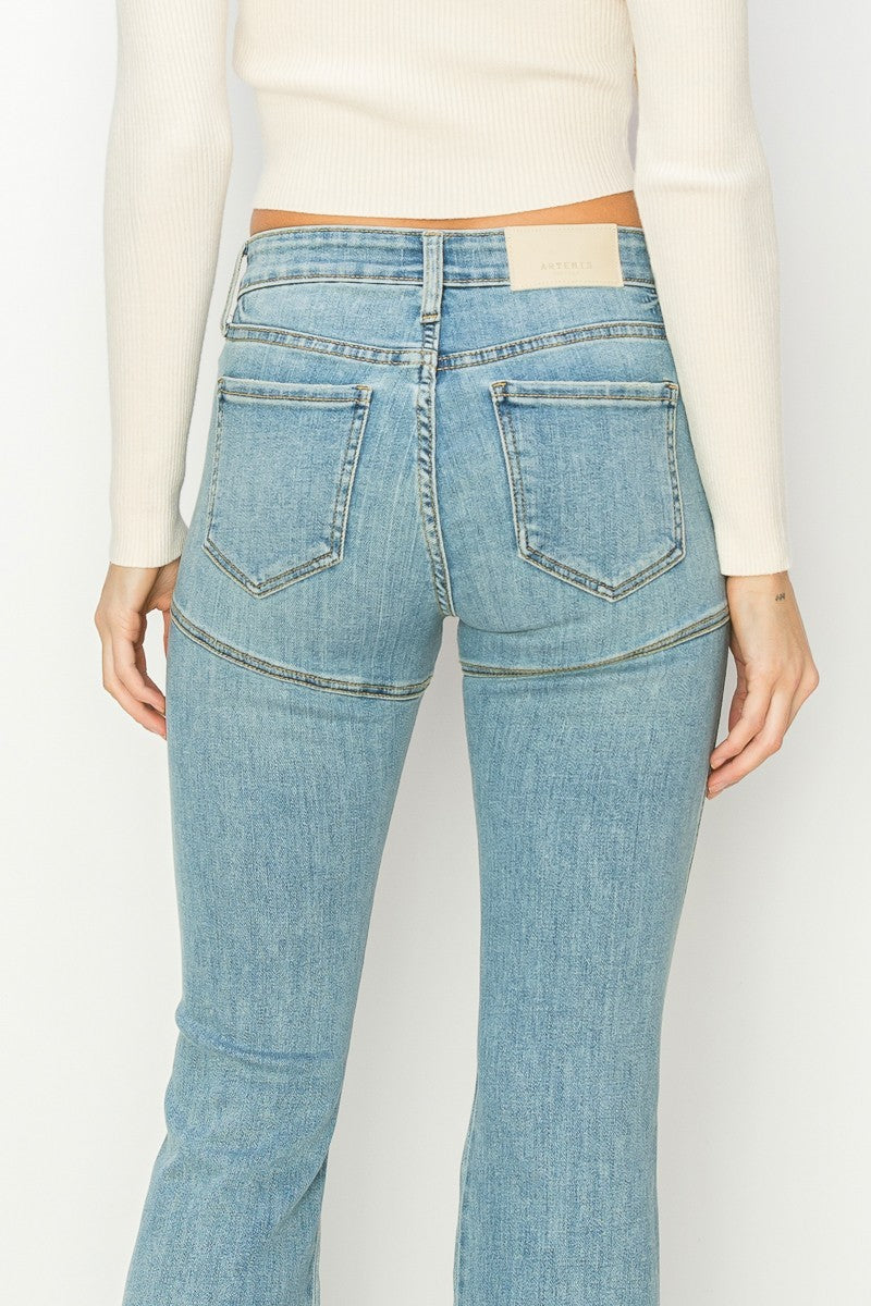 Brianna High Rise Skinny Flare Jeans (reg & Plus) in 13 (30) view 6 - High-Waisted - Plus Jeans (bottom)