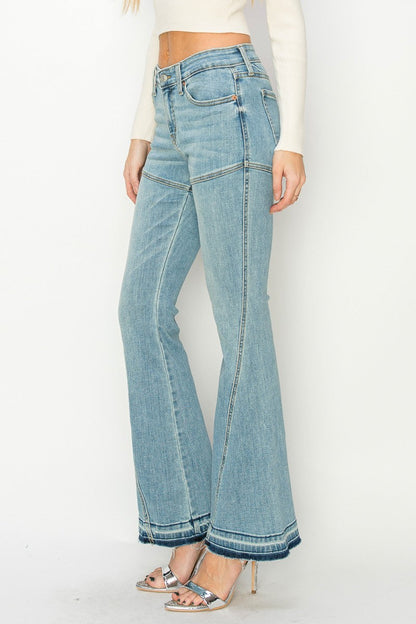 Brianna High Rise Skinny Flare Jeans (reg & Plus) in 7 (27) view 3 - High-Waisted - Plus Jeans (bottom)