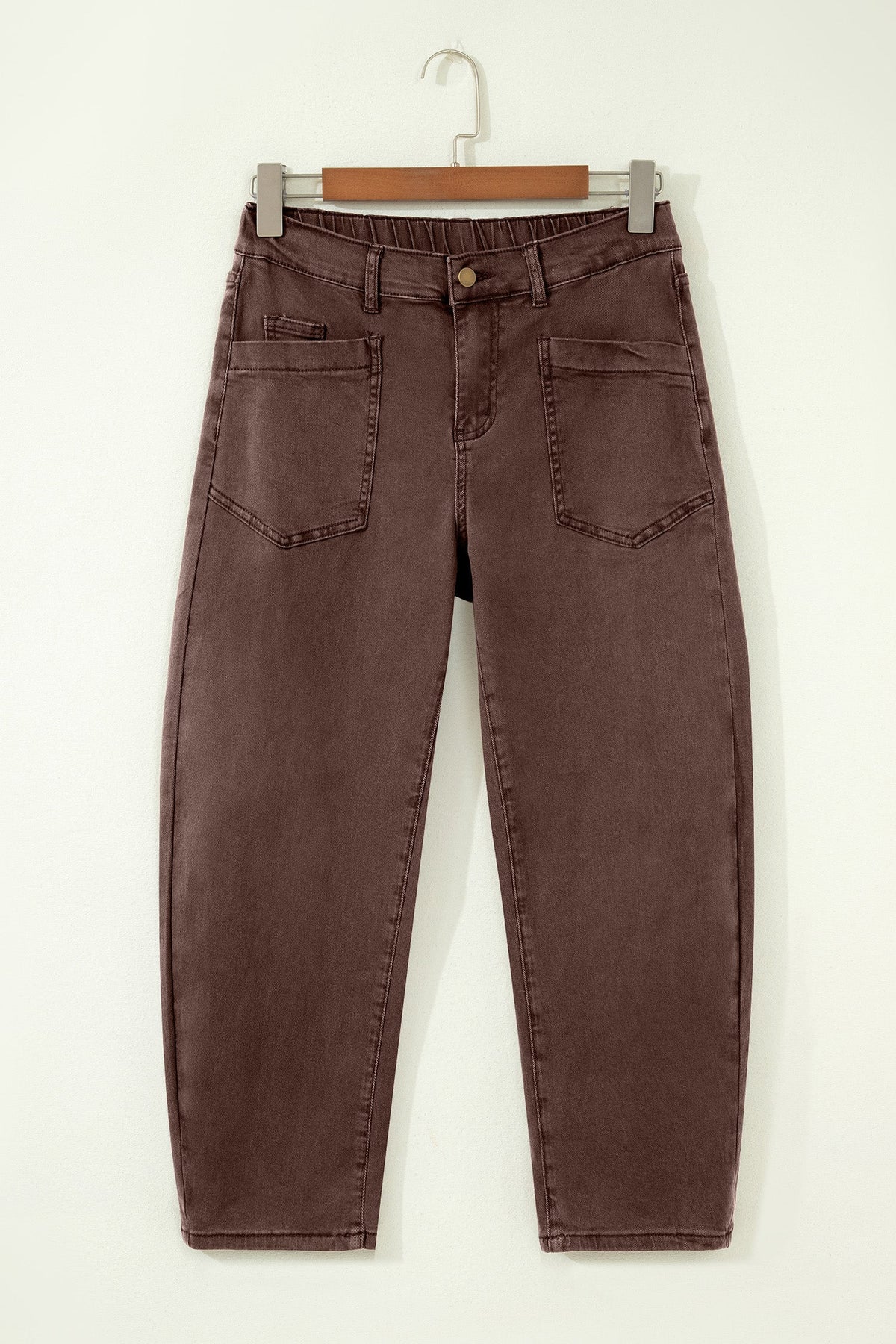 Briar Barrel Jeans | Patch Pocket Denim in Coffee view 4 - Aje Briar Barrel Jeans (bottom)
