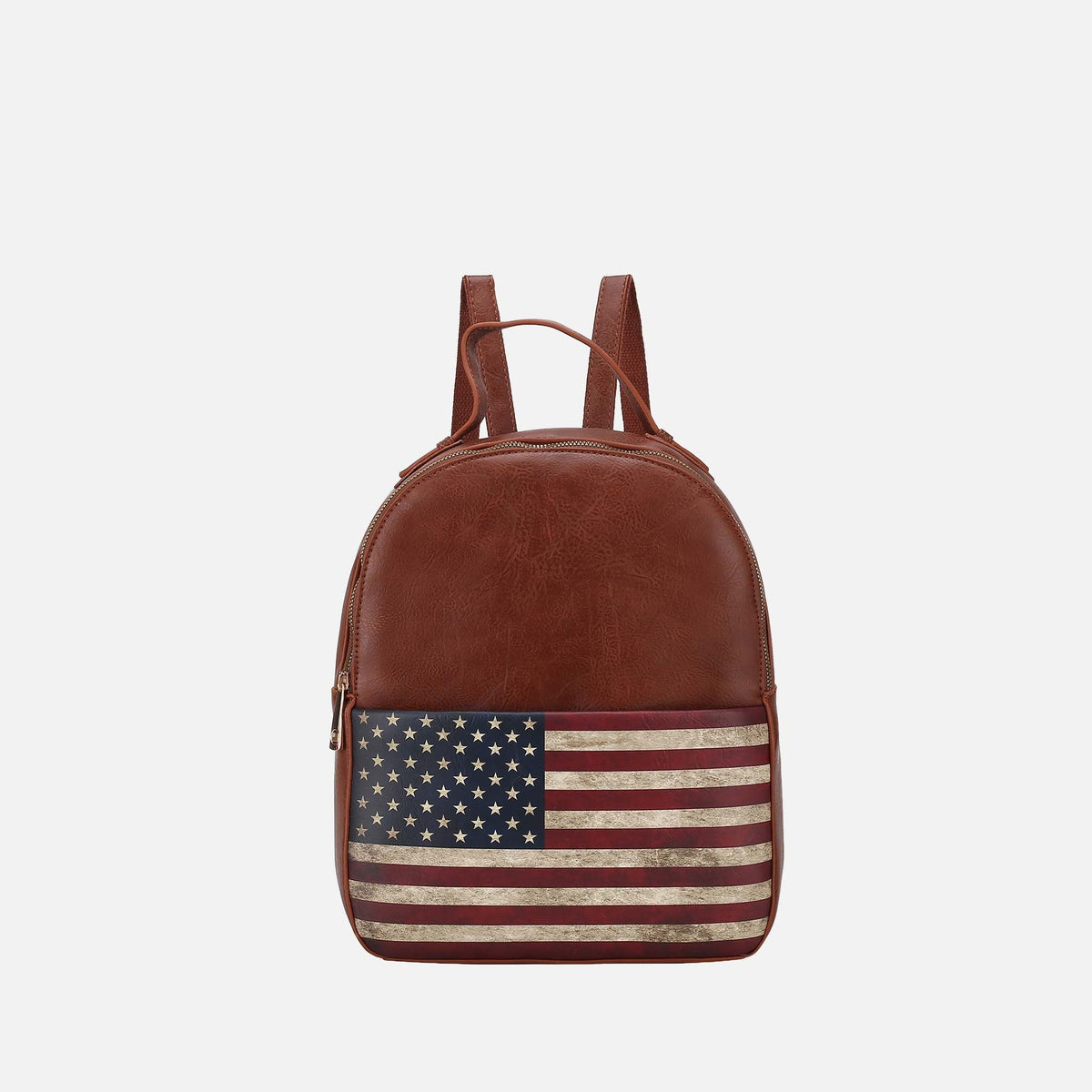 Briella Flag Print Backpack Handbag in Green view 5